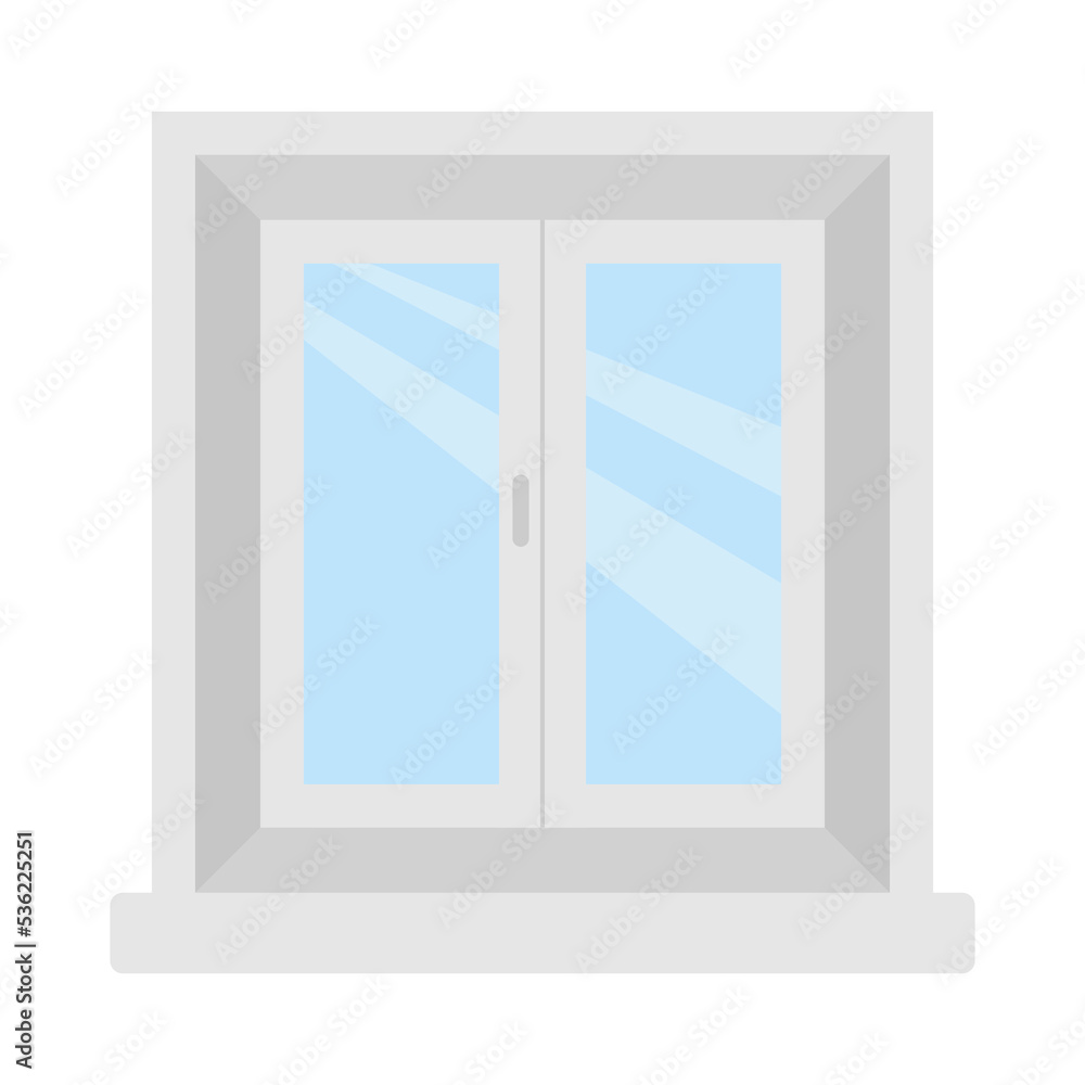Double-leaf plastic window Double-leaf plastic window