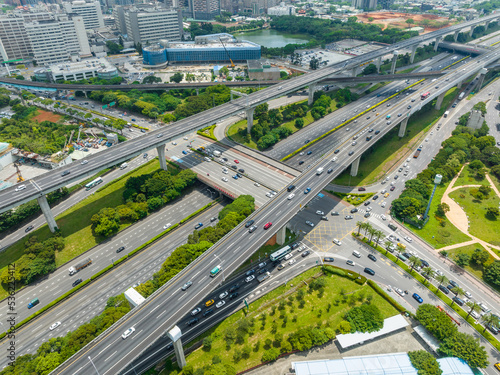 Top view of the city in Linkou district in New Taipei City of Taiwan