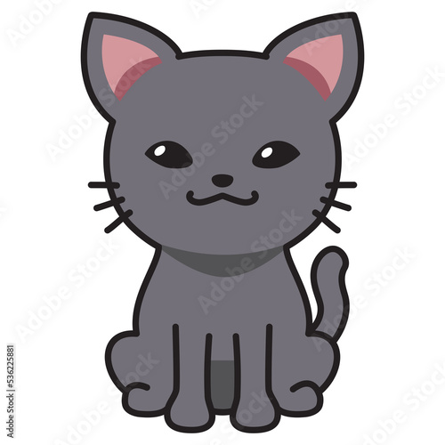 Cartoon character cat for design.