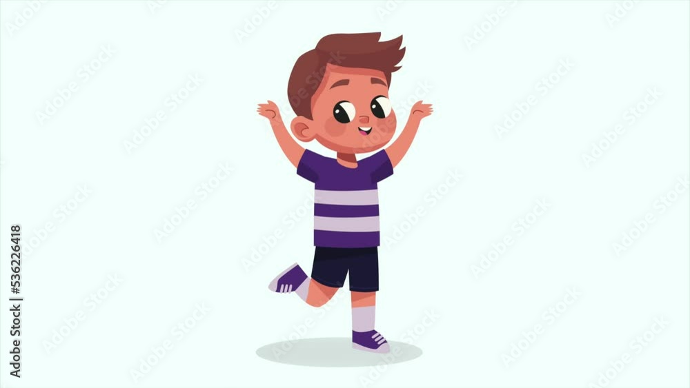 little boy kid celebrating animation little boy kid celebrating animation