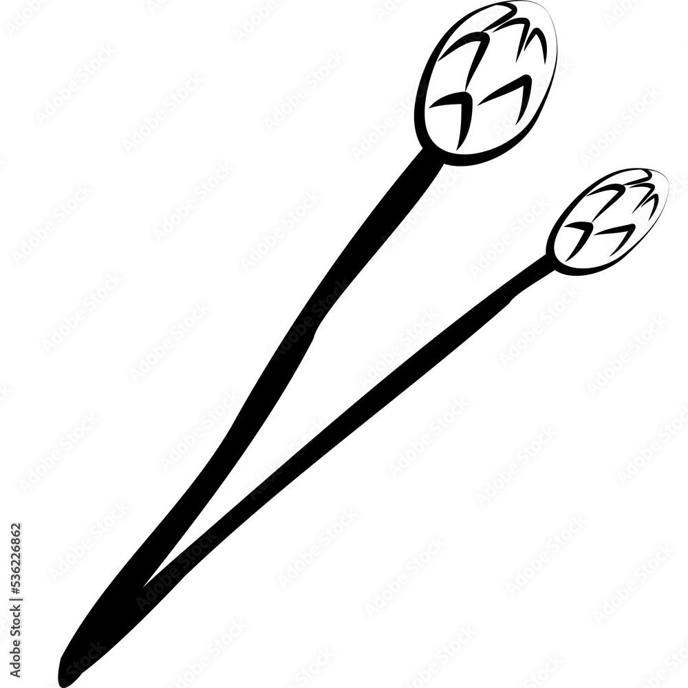 contour elements of flowers and plants contour elements of flowers and plants
