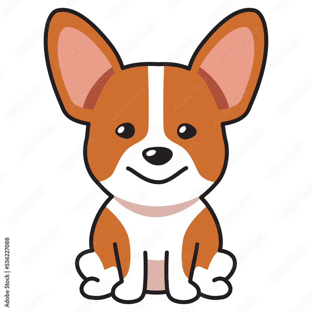 Cartoon character corgi dog for design. Cartoon character corgi dog for design.