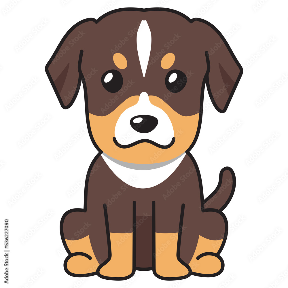 Fototapeta premium Cartoon character dog for design.