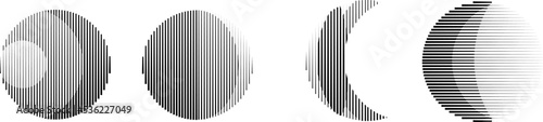 Art composition with lines .Modern art design .Design elements set .Transition speed lines .Bauhaus art style .Geometric shape. Wall art .