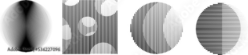 Art composition with lines .Modern art design .Design elements set .Transition speed lines .Bauhaus art style .Geometric shape. Wall art .