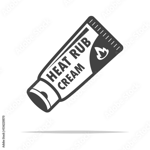 Heat rub cream icon transparent vector isolated