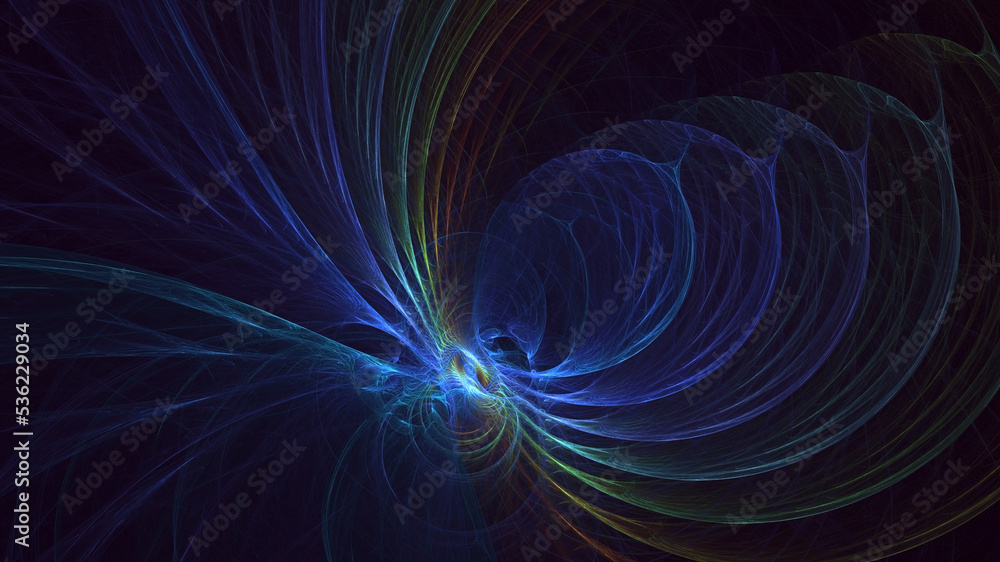 Obraz premium 3D rendering abstract multicolor fractal light background