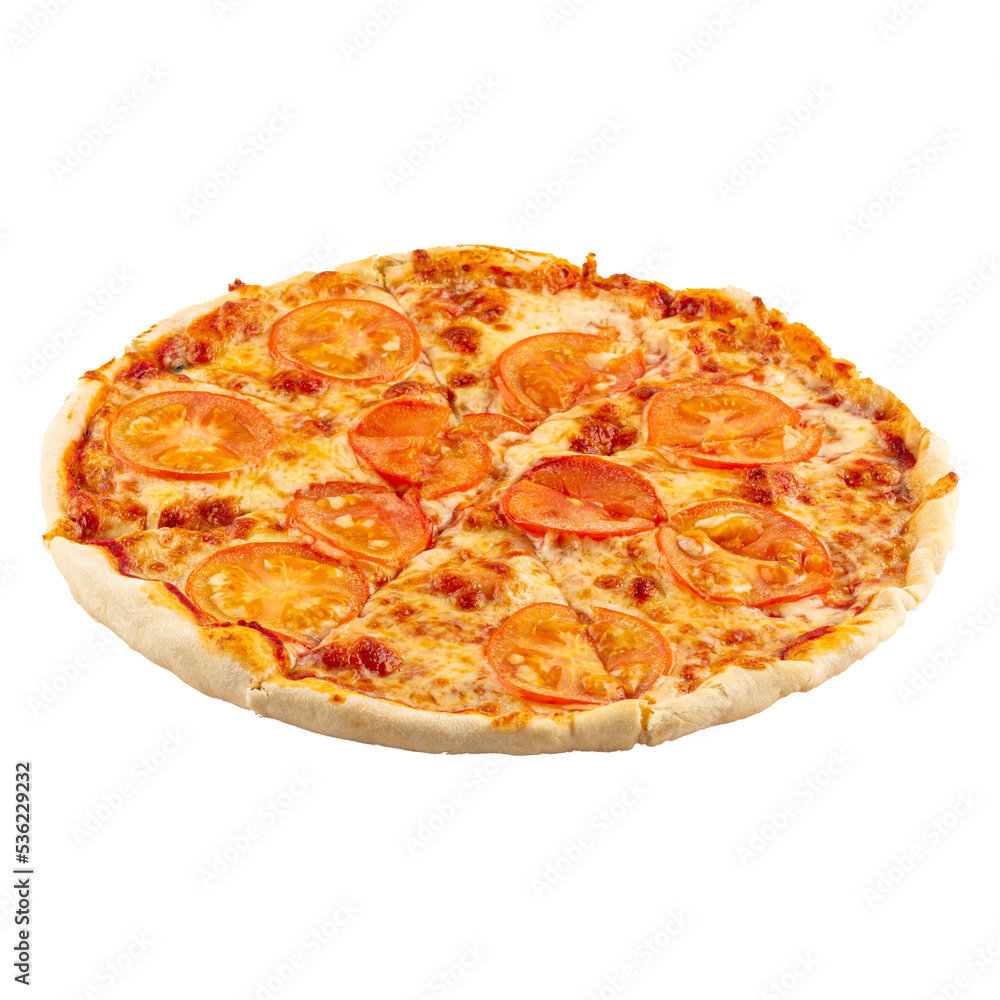 Italian pizza margherita with tomatoes Italian pizza margherita with tomatoes