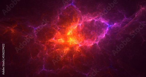 3D rendering abstract multicolor fractal light background