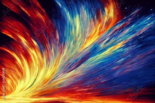 イラスト カラフル アート 流体 気体 流れ 抽象 曲線