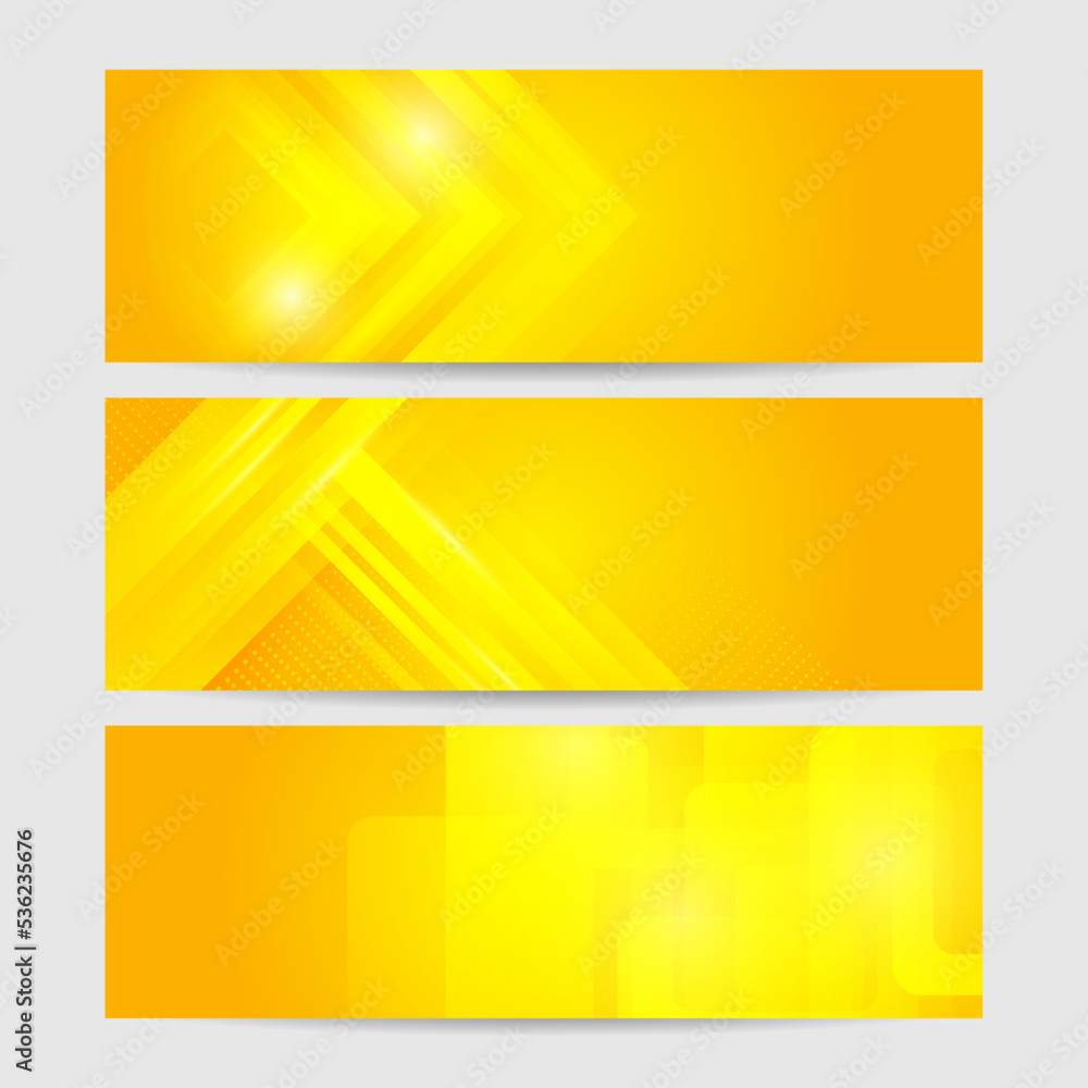 Modern orange yellow abstract background banner. Illustration vector technology background, for design brochure, website, flyer. Geometric shapes wallpaper for poster, certificate, landing page