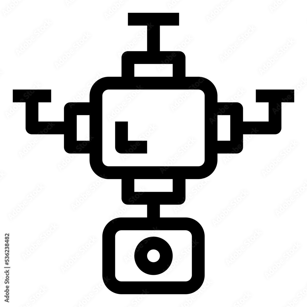 Icon Drone With Style Outline Icon Drone With Style Outline