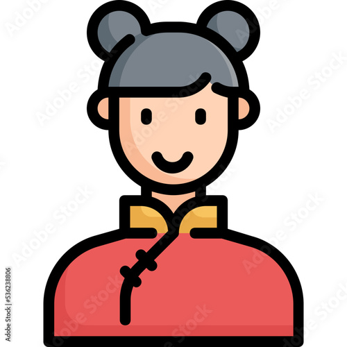 chinese girl icon