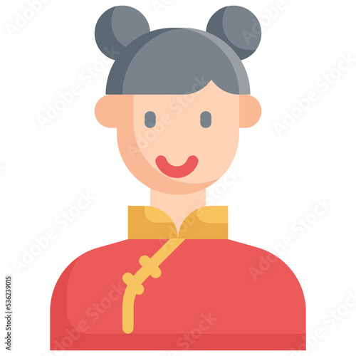 chinese girl icon