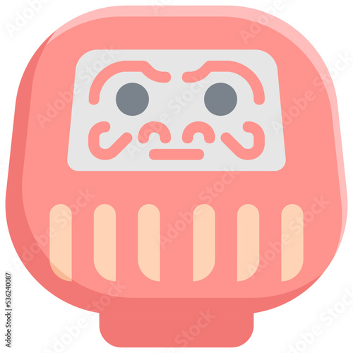 daruma doll japan icon