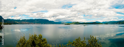 lake and mountains