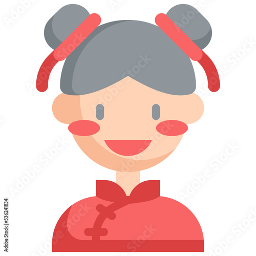 chinese girl icon