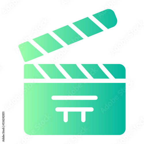 clapperboard gradient icon