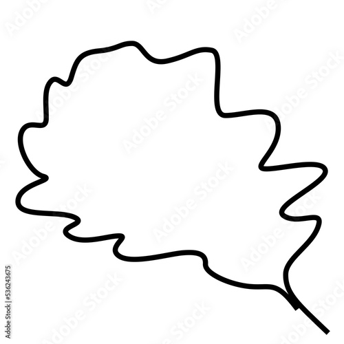 continuous one line illustration of dried autumn tree leaf in minimal design