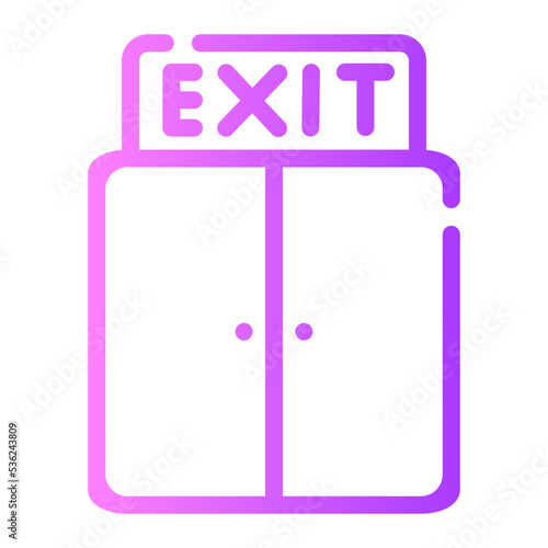 exit door gradient icon