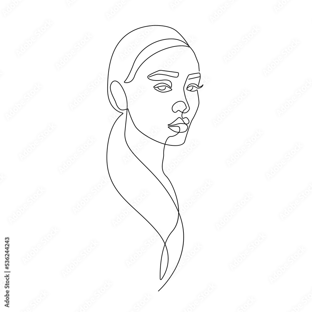 Woman Abstract Face One Line Drawing. Female Portrait Minimalist Style. Modern Minimal Print. Trendy Illustration for Cosmetics. Continuous Line Art. Fashion Minimal Print. Beauty Logo. Vector Woman Abstract Face One Line Drawing. Female Portrait Minimalist Style. Modern Minimal Print. Trendy Illustration for Cosmetics. Continuous Line Art. Fashion Minimal Print. Beauty Logo. Vector