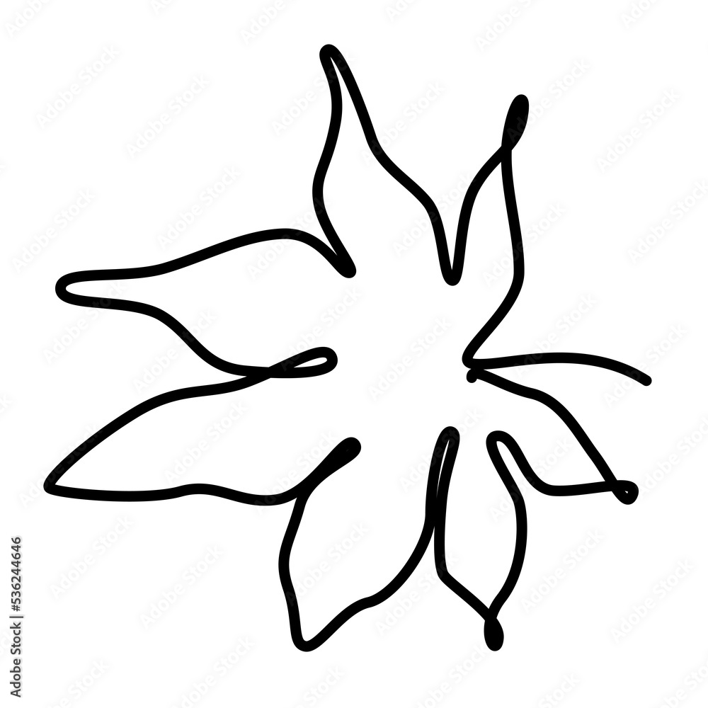 continuous one line illustration of maple autumn tree leaf in minimal design continuous one line illustration of maple autumn tree leaf in minimal design