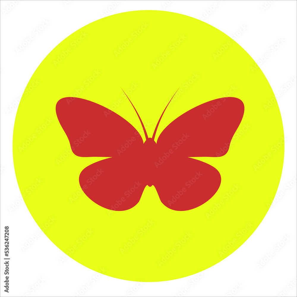art illustration icon symbol logo of red butterfly silhouette art illustration icon symbol logo of red butterfly silhouette