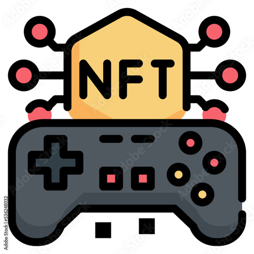 game nft token crypto  filled outline icon