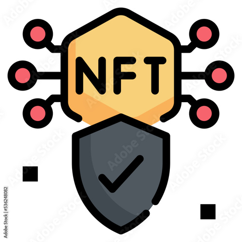 secutiry nft protect token  filled outline icon