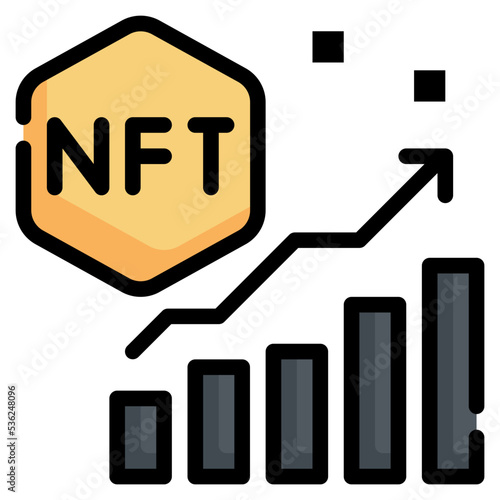 stock nft token crypto  filled outline icon