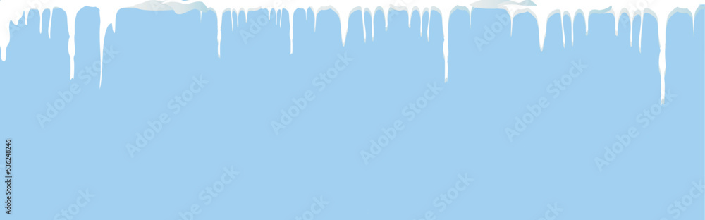 Φωτογραφία Dangling icicles on a white background