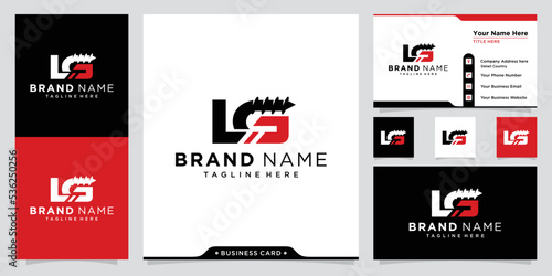 Initial LG drilling logo design vector template