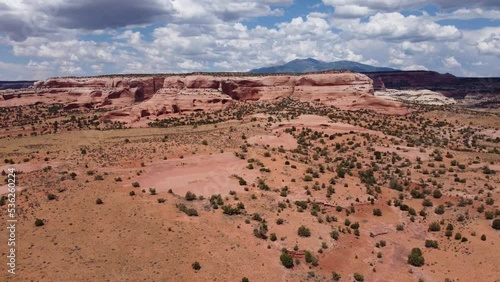Wallpaper Mural Flying over desert in Utah with red sand and bushes Torontodigital.ca