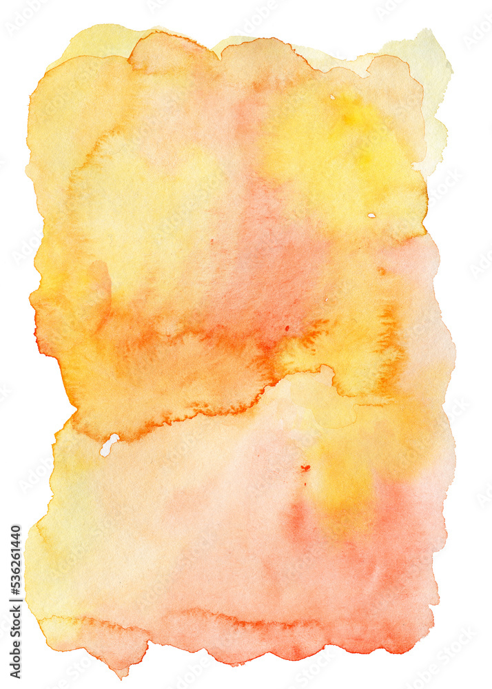 Fototapeta premium Hand painted yellow, red and orange watercolor texture