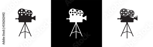 Video camera icon symbol signs, vector illustration
