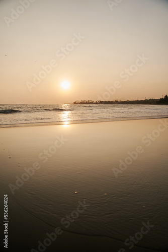 Sunset on the ocean in Sri Lanka