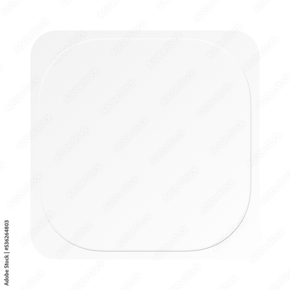 3d rendering illustration of a square yogurt cup 3d rendering illustration of a square yogurt cup