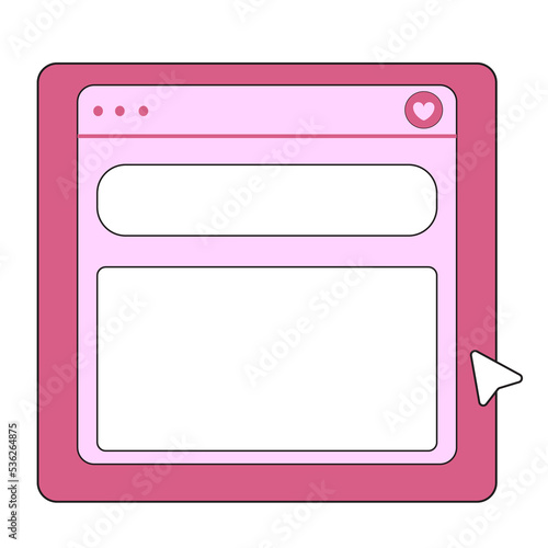 Retro Cute UI Tab Browser