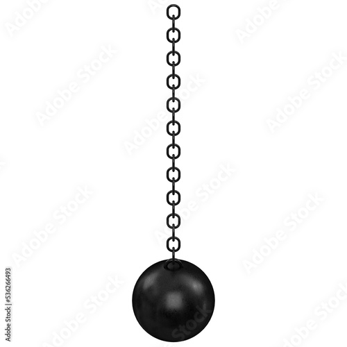 3d rendering illustration of a wrecking ball