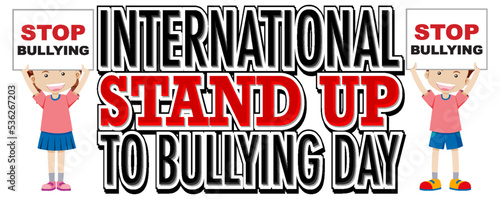 International stand up to bullying day poster design