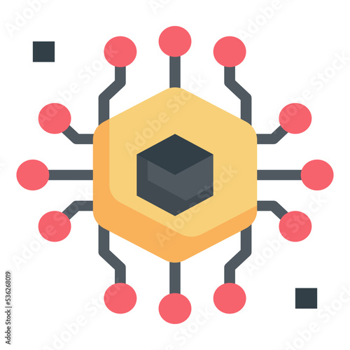 nft token flat icon