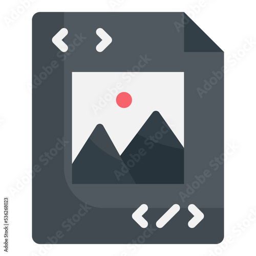 nft art coding flat icon