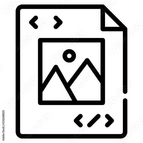 nft art coding simple line icon
