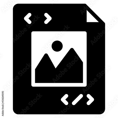 nft art coding solid glyph icon