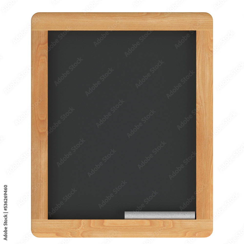 3d rendering illustration of a wooden chalkboard frame 3d rendering illustration of a wooden chalkboard frame