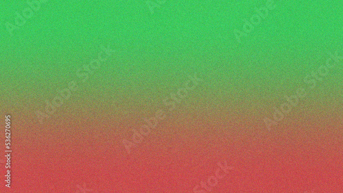 Neon green and red color gradient noisy grain background texture.