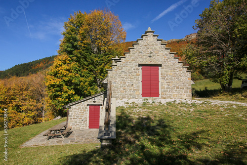 Celtic huts restored modenese apennines frignano regional park photo