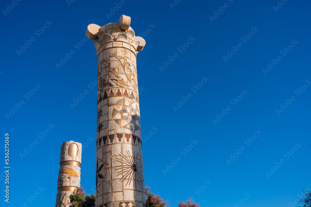 Detail of The Columns on the coast of Torrevieja, Alicante