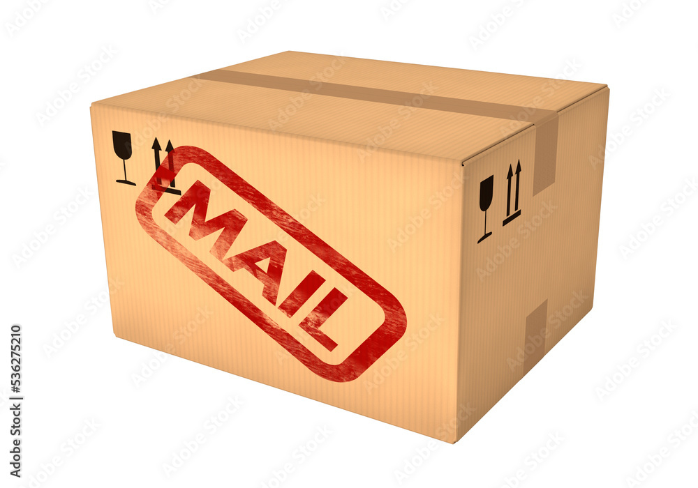 Mail box. Closed cardboard on transparent background. Retail, logistics, delivery and storage concept. PNG clipart Mail box. Closed cardboard on transparent background. Retail, logistics, delivery and storage concept. PNG clipart