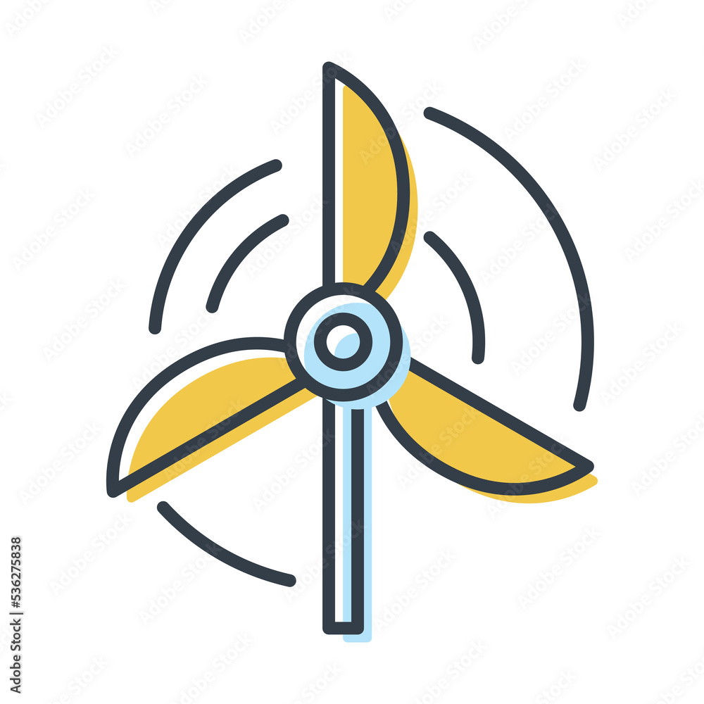 Wind farm, alternative electricity power mining, vector isolated flat icon. Ecology protection design element. Wind farm, alternative electricity power mining, vector isolated flat icon. Ecology protection design element.